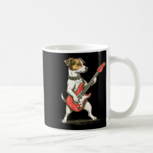Jack Russell Terrier Hund spielt Gitarre Rocker Gu Kaffeetasse