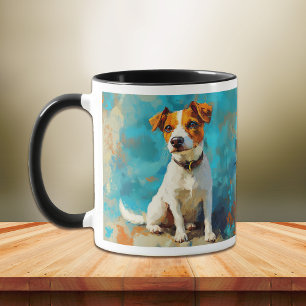 Jack Russell Terrier Hundeporträt Tasse