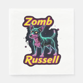 Jack Russell Terrier JRT Zombie Dog Halloween Esse Serviette