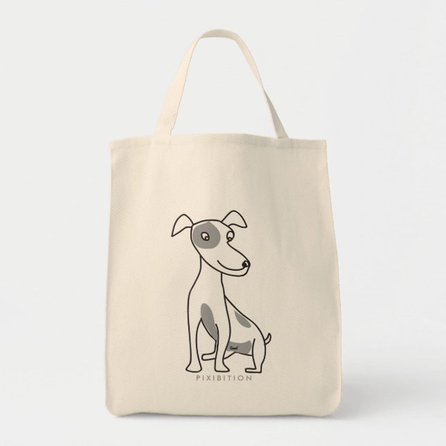 Jack-Russell-Terrier-Lebensmittelgeschäft-Tasche Tragetasche (Vorne)