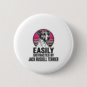 Jack Russell Terrier Leicht Ablenkbar Vintage T-Sh Button