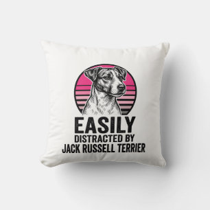 Jack Russell Terrier Leicht Ablenkbar Vintage T-Sh Kissen