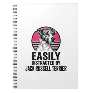 Jack Russell Terrier Leicht Ablenkbar Vintage T-Sh Notizblock