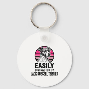 Jack Russell Terrier Leicht Ablenkbar Vintage T-Sh Schlüsselanhänger