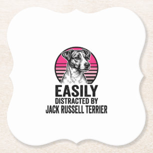 Jack Russell Terrier Leicht Ablenkbar Vintage T-Sh Untersetzer