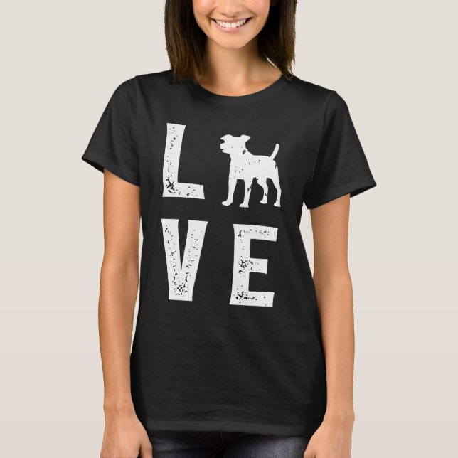 Jack Russell Terrier Liebe T-Shirt (Vorderseite)