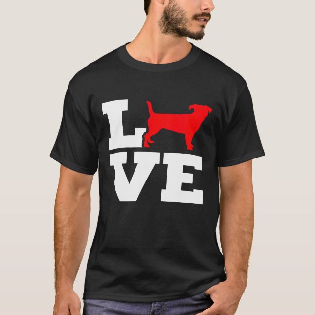 Jack Russell Terrier Liebe T-Shirt (Vorderseite)