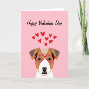 Jack Russell Terrier Liebe Valentinstag Liebe Kart Feiertagskarte