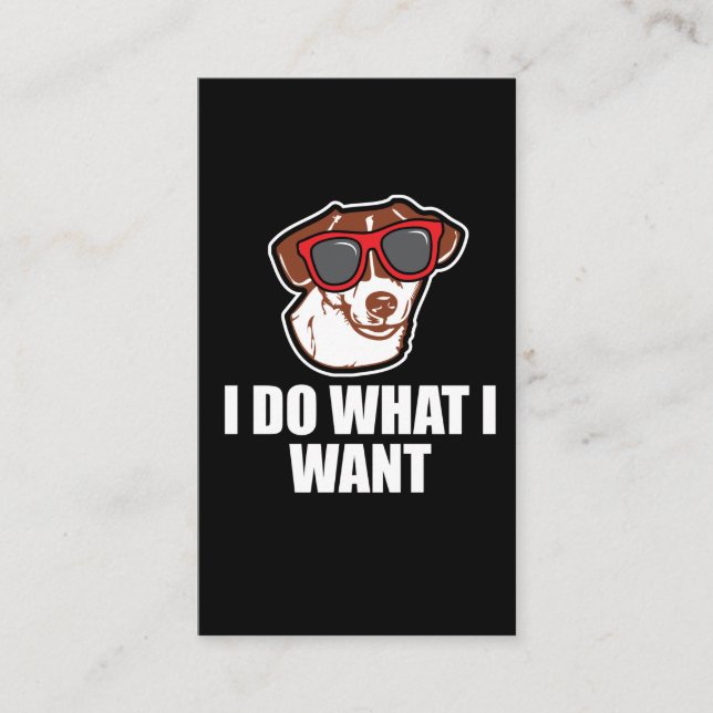 Jack-Russell-Terrier-lustiges Hundegeschenk Visitenkarte (Vorderseite)