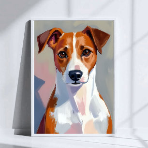Jack Russell Terrier Malerei Hund Haustier Poster