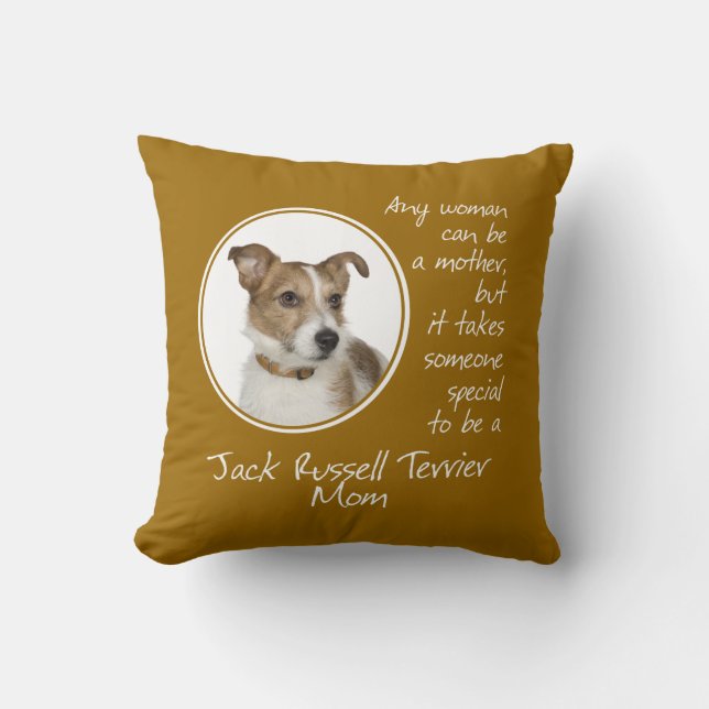 Jack-Russell-Terrier-Mama-Kissen Kissen (Vorderseite)