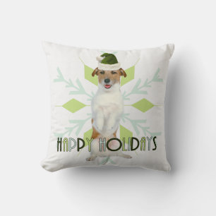 Jack Russell Terrier Mit Monogramm Weihnachten Kissen