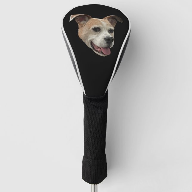 Jack Russell Terrier Mix Golf Head Cover Headcover (Vorderseite)