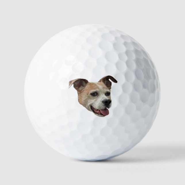 Jack Russell Terrier Mix Golfball (Vorderseite)