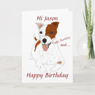 Jack Russell Terrier Namensvorderseite hinzufügen Karte