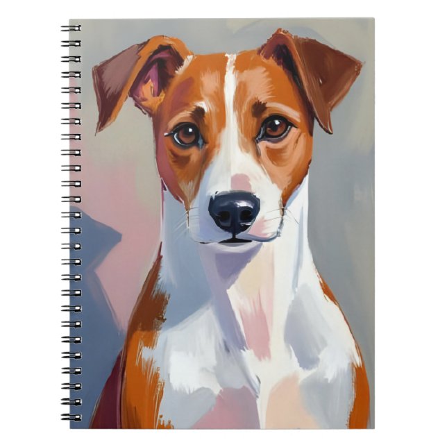 Jack Russell Terrier Painting Dog Pet Notizblock (Vorderseite)