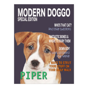 Jack Russell Terrier Parody Magazine Cover Fotodruck