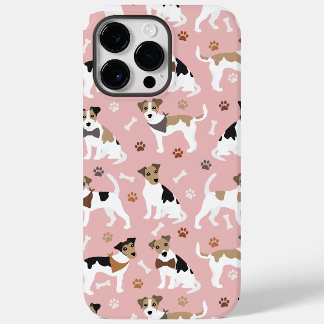 Jack Russell Terrier Paws and Bones Case-Mate iPhone Hülle (Rückseite)