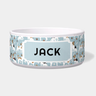 Jack Russell Terrier Paws and Bones Dog Napf