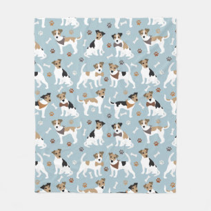 Jack Russell Terrier Paws and Bones Fleecedecke
