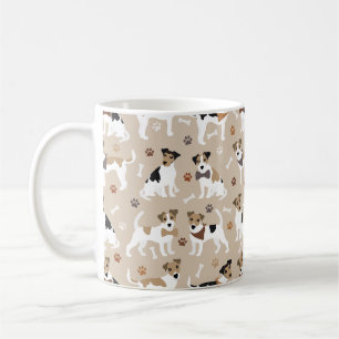 Jack Russell Terrier Paws and Bones Kaffeetasse