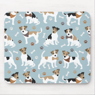 Jack Russell Terrier Paws and Bones Mousepad