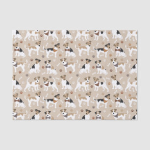 Jack Russell Terrier Paws and Bones Tissue Paper Seidenpapier