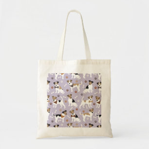 Jack Russell Terrier Paws and Bones Tote Bag Tragetasche