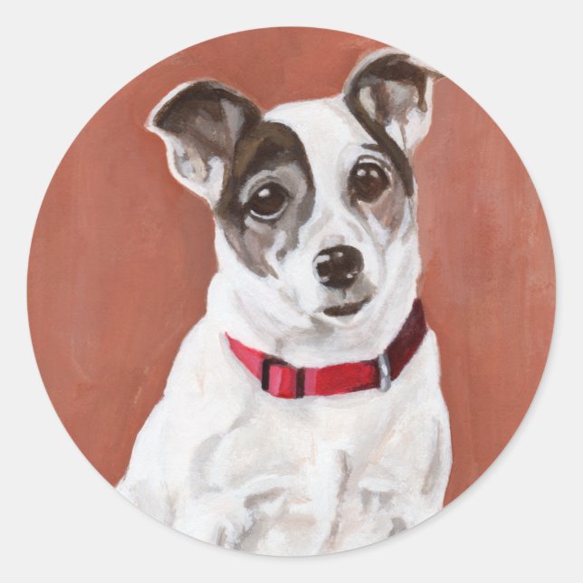 Jack Russell Terrier Portrait Sticker (Vorderseite)