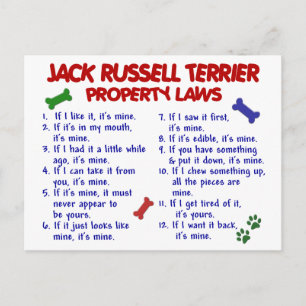 JACK RUSSELL TERRIER Property Laws 2 Postkarte