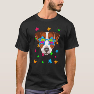Jack Russell Terrier Puzzle Autismus-Bewusstsein H T-Shirt