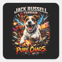 Jack Russell Terrier Quadratischer Aufkleber