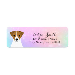 Jack Russell Terrier Rücksendeadressen-Aufklebers