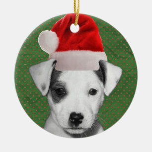 Jack-Russell-Terrier-Sankt-Welpe Keramik Ornament