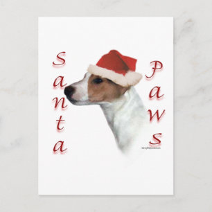 Jack Russell Terrier Santa Paws Feiertagspostkarte