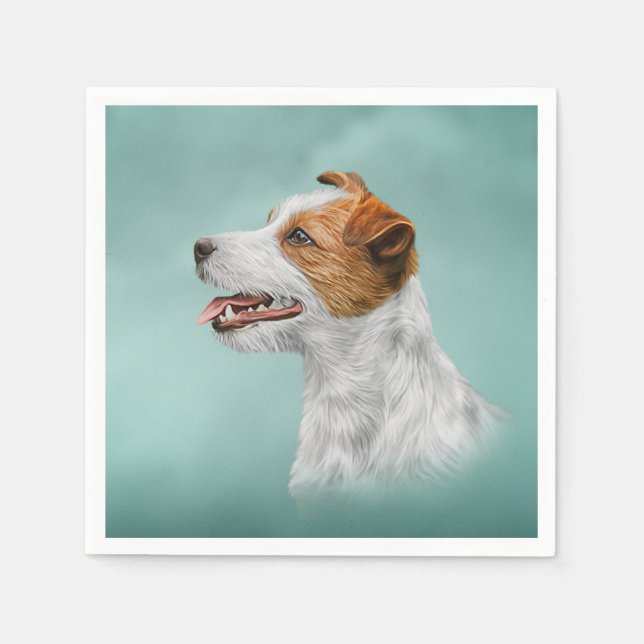 Jack Russell Terrier Serviette (Vorderseite)