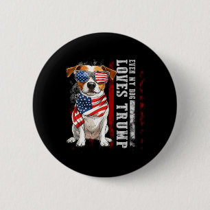Jack Russell Terrier Sogar mein Hund liebt Trump L Button