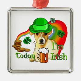 Jack Russell Terrier St Patricks Ornament Aus Metall