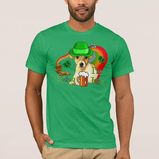 Jack Russell Terrier St Patricks T-Shirt (Vorderseite)