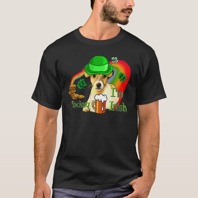 Jack Russell Terrier St Patricks T-Shirt (Vorderseite)