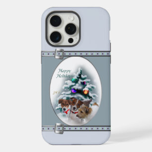 Jack Russell Terrier Süße Blaue Weihnachtsfeiertag iPhone 15 Pro Max Hülle