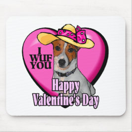 Jack Russell Terrier Valentines Mousepad