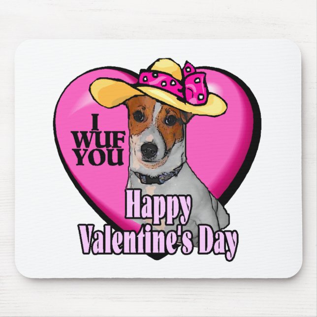 Jack Russell Terrier Valentines Mousepad (Vorne)