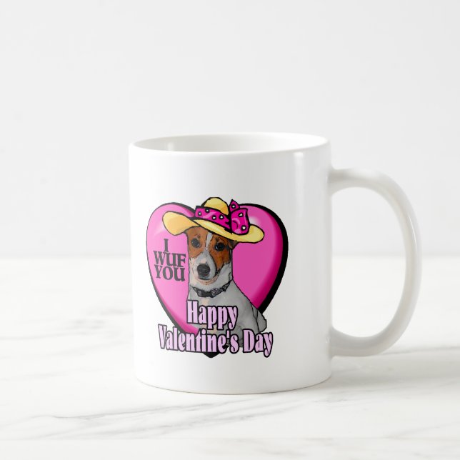 Jack Russell Terrier Valentines Tasse (Rechts)