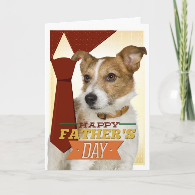 Jack Russell Terrier Vatertag Card Karte (Vorderseite)