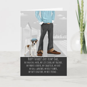 Jack Russell Terrier vom Vatertag Feiertagskarte