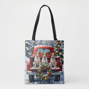 Jack Russell Terrier Weihnachten Rotes Lastwagen F