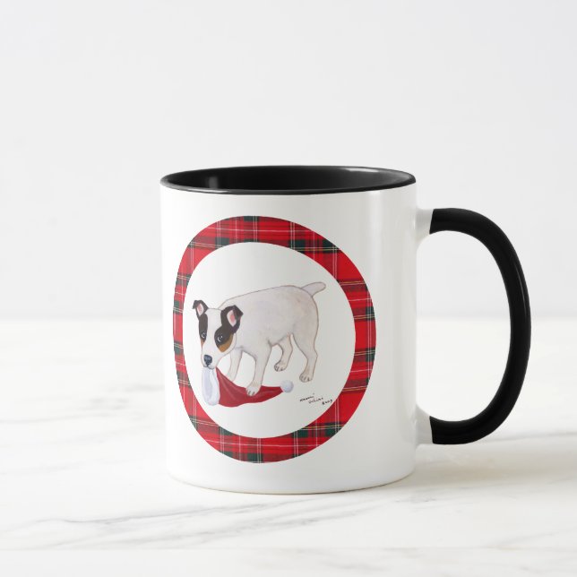 Jack-Russell-Terrier-Weihnachten Tasse (Rechts)