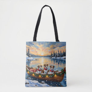 Jack Russell Terrier Weihnachtsboot Urlaub