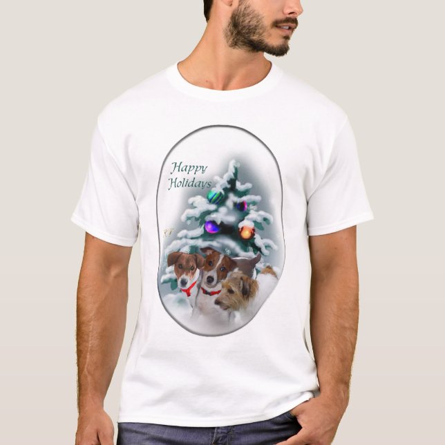 Jack Russell Terrier Weihnachtsgeschenke T-Shirt (Vorderseite)